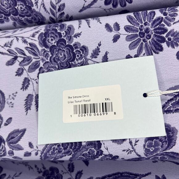 Hill House Home Purple Lilac Floral Crepe The Simone Maxi Dress XXL - Picture 5 of 7